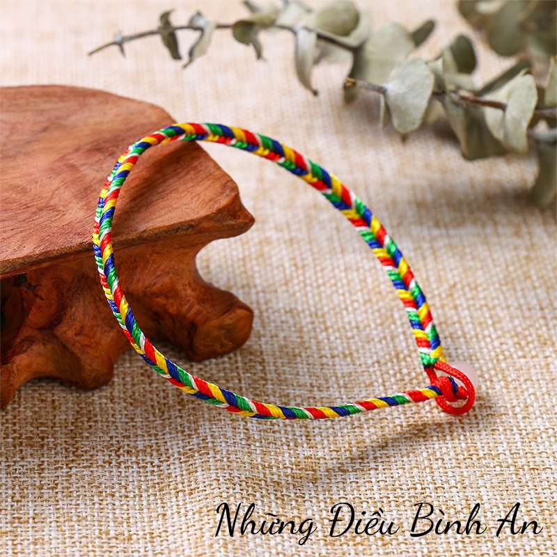 Vòng tay ngũ sắc kết chỉ đỏ Nepal Tây Tạng đã được th.ỉ.n.h mang lại bình an may mắn 💕FREESHIP 50k💕 - Những Điều Bình An