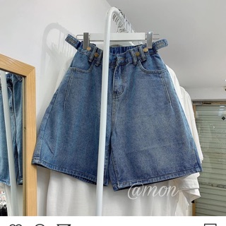 🔅Quần Jeans Ngố Nữ Đai Nút