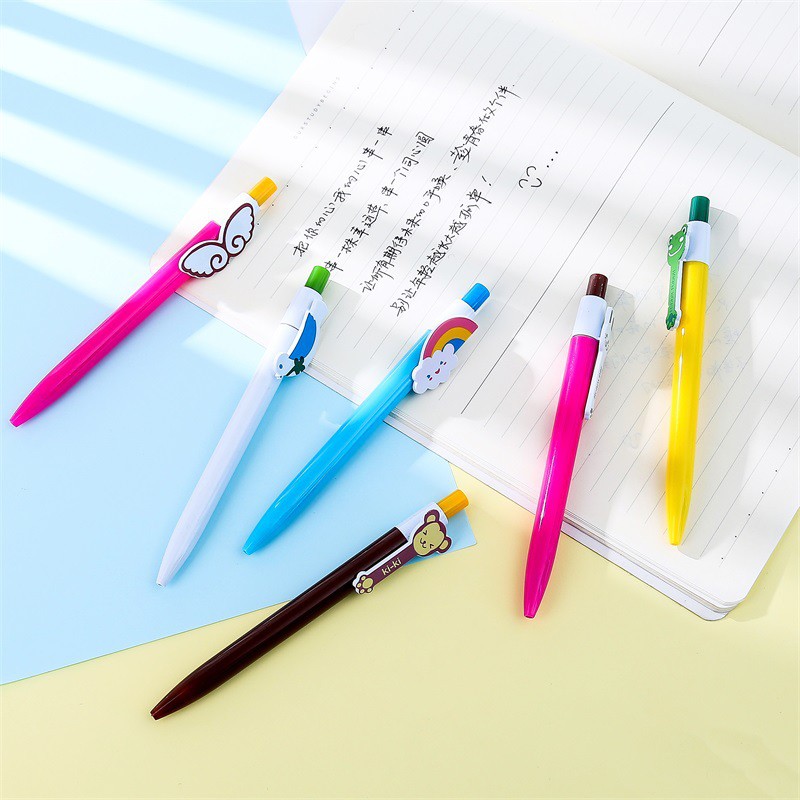 Bút bi ngòi 0.7mm mực xanh phong cách Hàn Quốc nhiều mẫu mã Cá Store