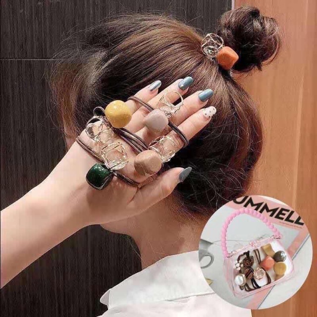 Hộp 4 chun tóc nữ loại đẹp