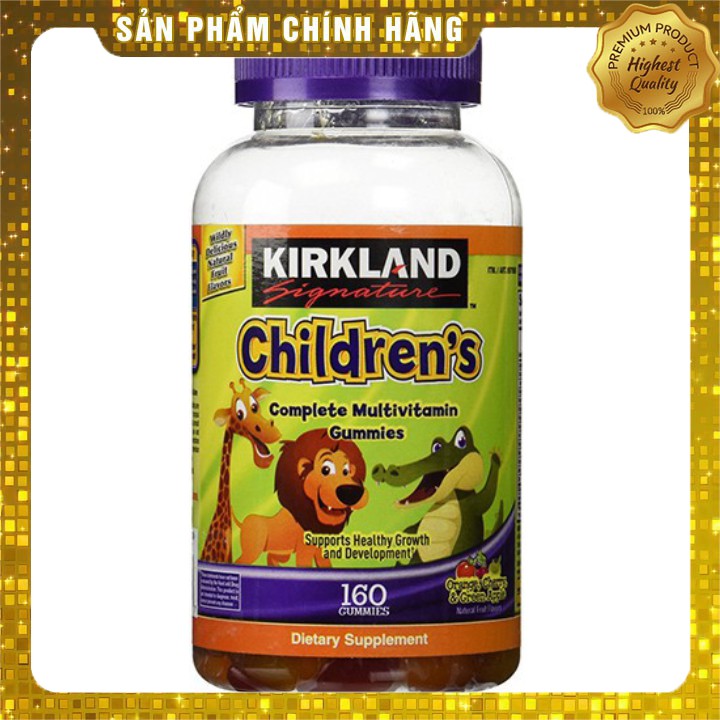 Kẹo dẻo gấu Kirkland Children's Complete Multivitamin Gummies 160 viên