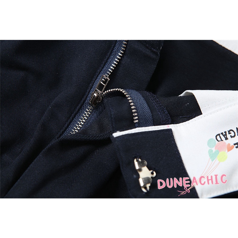 DUNEA Quần ống rộng Lưng Thấp Màu Sắc Đơn Giản Quyến Rũ Cho Nữ