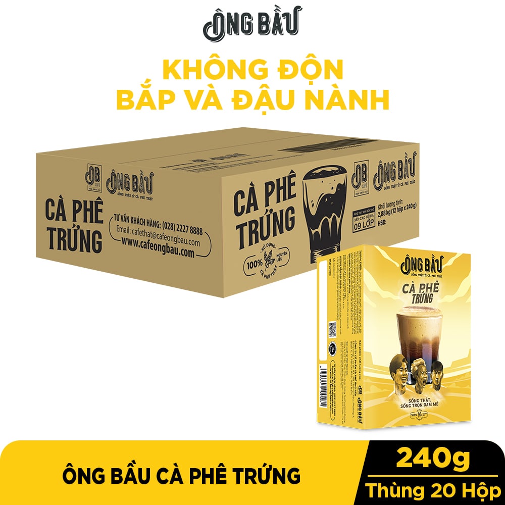 Ông Bầu OB Café Cà Phê Trứng Hộp 240g