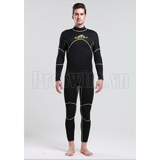 Bộ Đồ Lặn Biển Nam Giữ Nhiệt Dày 5mm Sbart 1043 - Đen