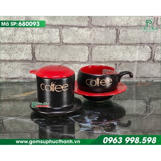 Phin sứ pha cafe bằng gốm sứ Bát Tràng