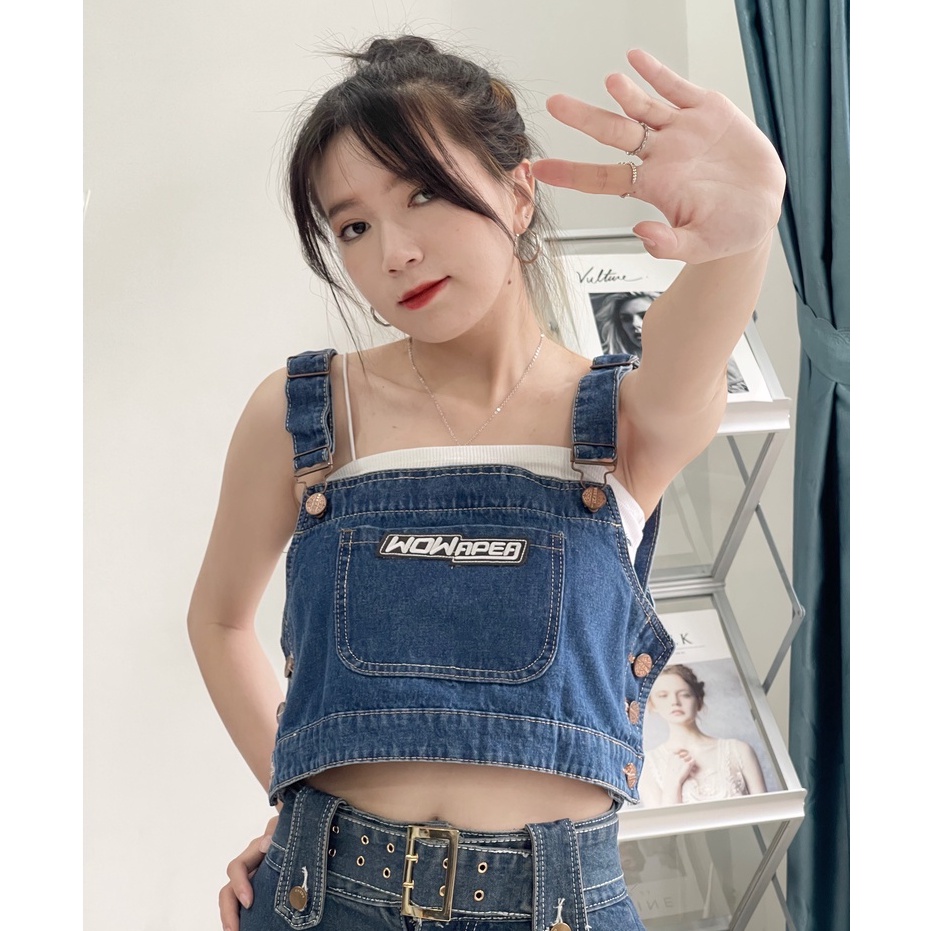 Áo Yếm Jean croptop Ulzzang (Ảnh thật/Có sẵn)