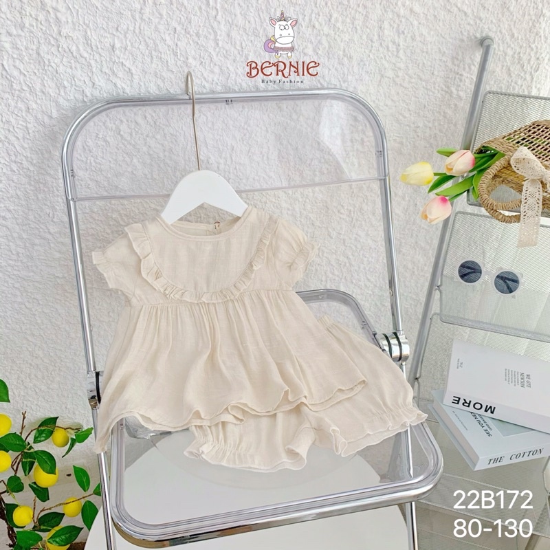 Bộ bé gái Bernie đũi baby Doll mềm mại cho bé từ 9-22kg-22B172