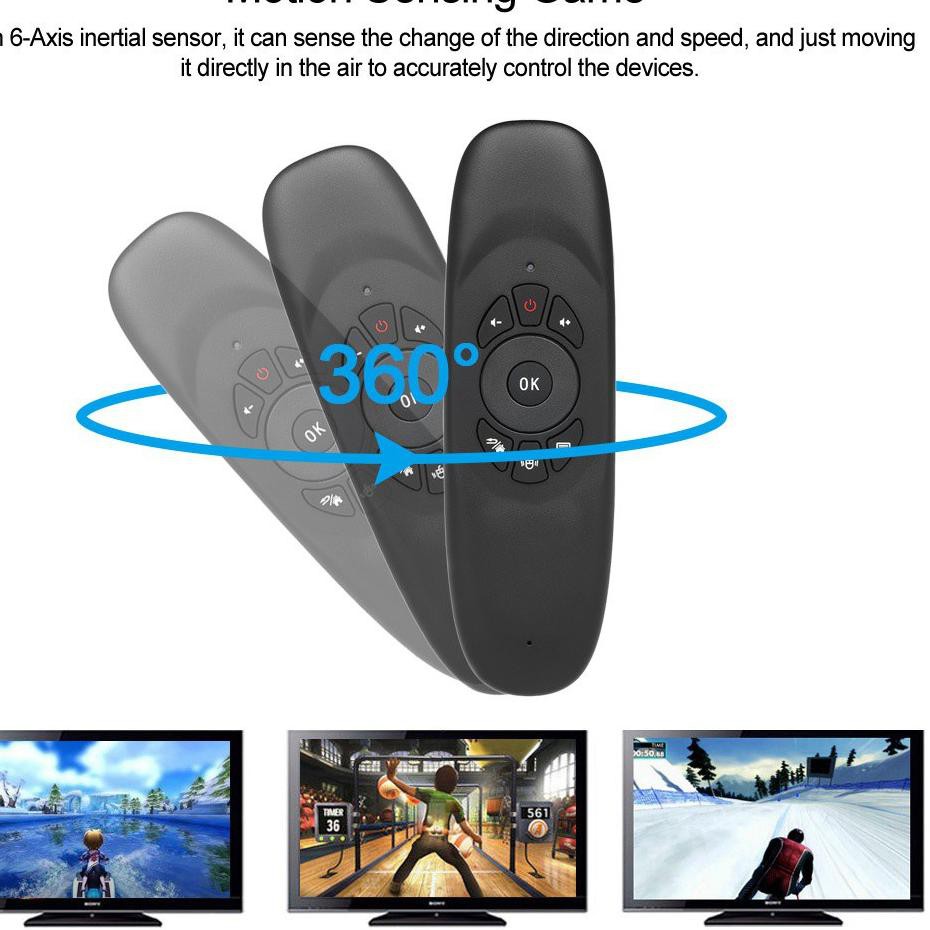 Bộ Bàn Phím Điều Khiển Từ Xa Không Dây Update C120 2.4g Cho Tv Android Mini