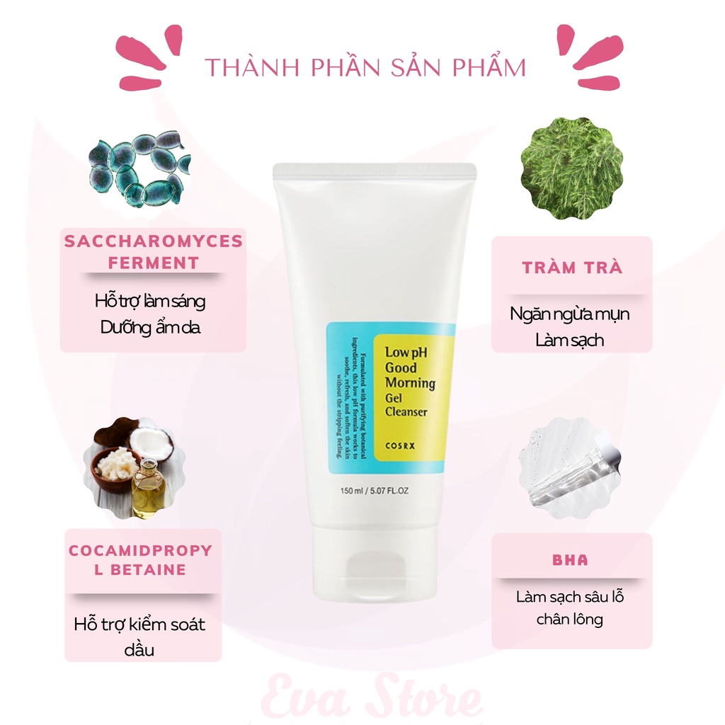 Sữa Rửa Mặt Cosrx Low pH Good Moring Gel Cleanser 150ml