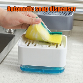 Hộp đựng dầu rửa bát 2in1 thông minh Tặng kèm rẻ rửa bát, Hộp đựng nước rửa chén