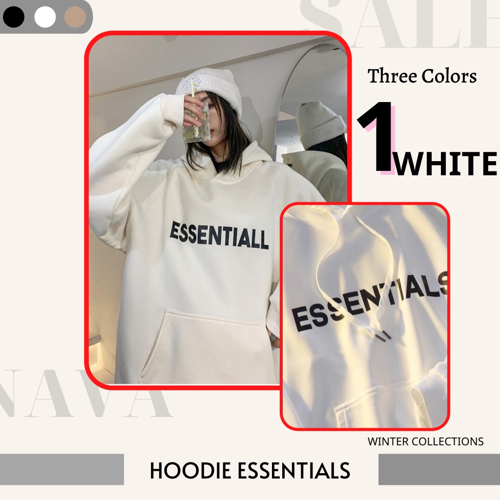 Áo hoodie Essentials Nam nữ có mũ, chất nỉ bông dày dặn form rộng dây kéo thời trang thu đông 2021 hình ảnh thật giá tốt | BigBuy360 - bigbuy360.vn