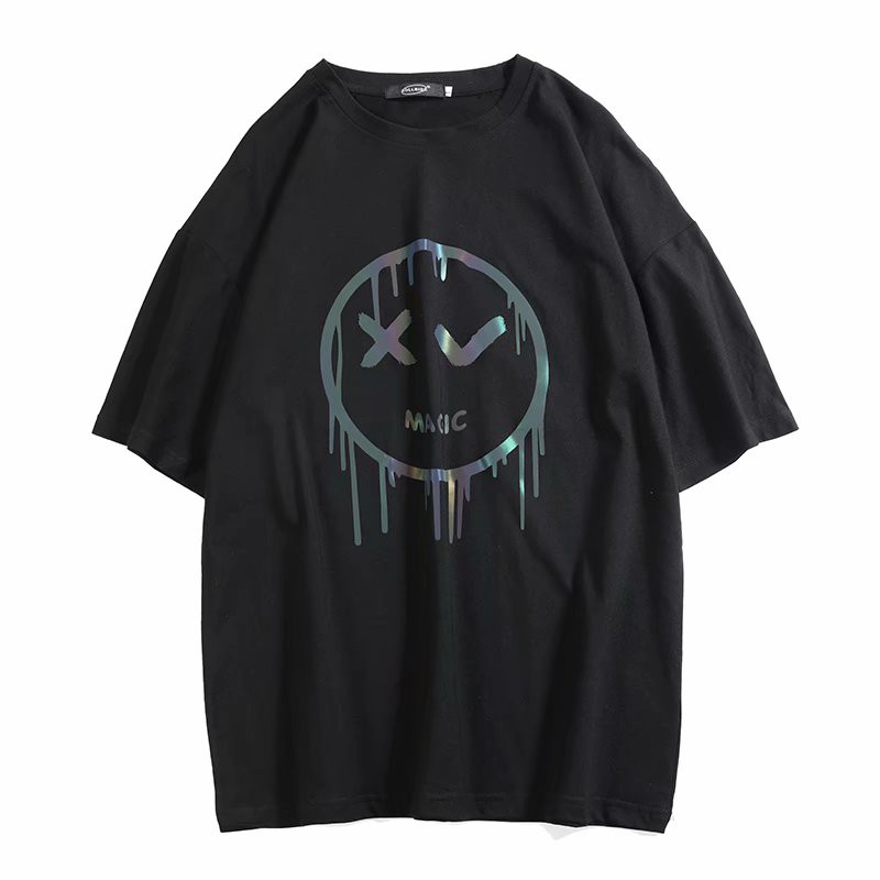 Áo thun Phản Quang Tay Lỡ Nam Nữ Icon