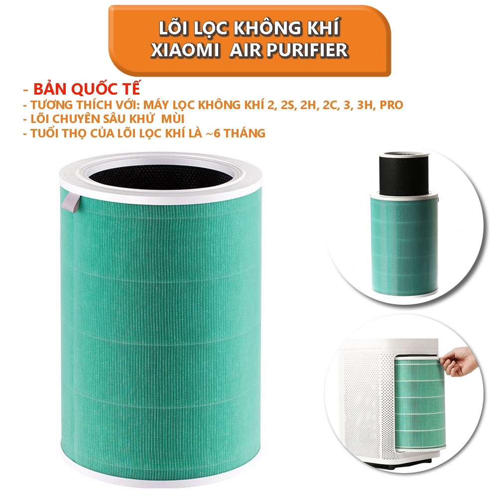 [Bản quốc tế ] Lõi lọc không khí xiaomi lọc bụi min tới 99.97% lõi lọc HEPA class 13 dùng cho xiaomi air purifier