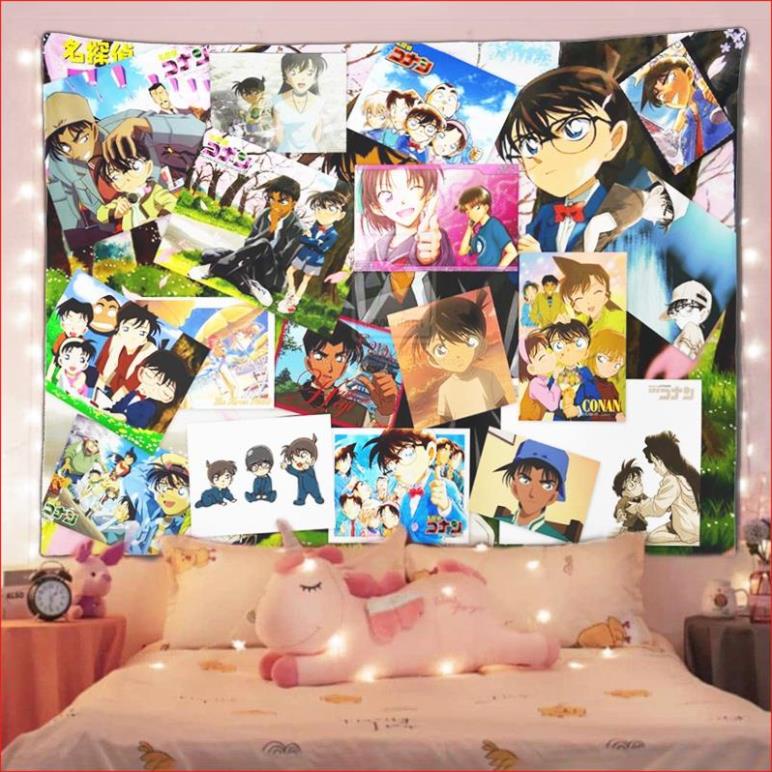 Tranh Thảm Treo Tường Conan 4  Thảm Decor Trang Trí hàng đẹp, IN THEO YÊU CẦU.