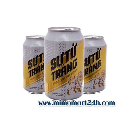 Bia Sư Tử Trắng - Thùng 24 lon x 330ml