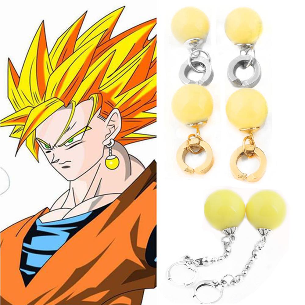 1 Đôi Bông Tai Kẹp Hóa Trang Dragon Ball Zo Potara Takerlama Goku Màu Đen