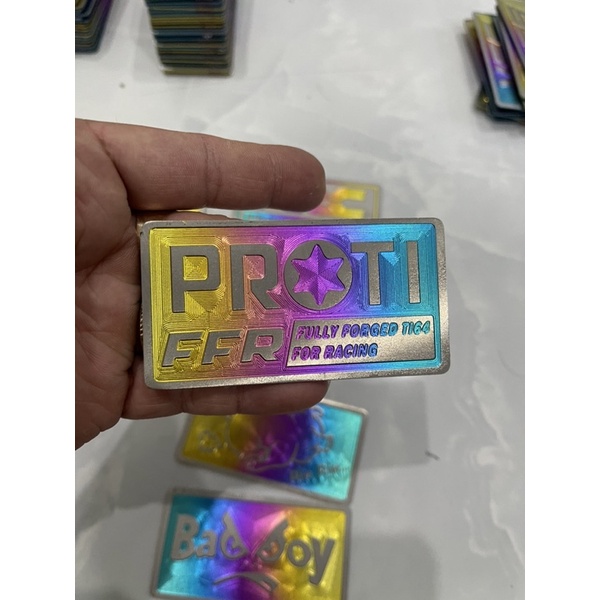 Tem titan chiều dài 7cm dán ốp nước mát vario