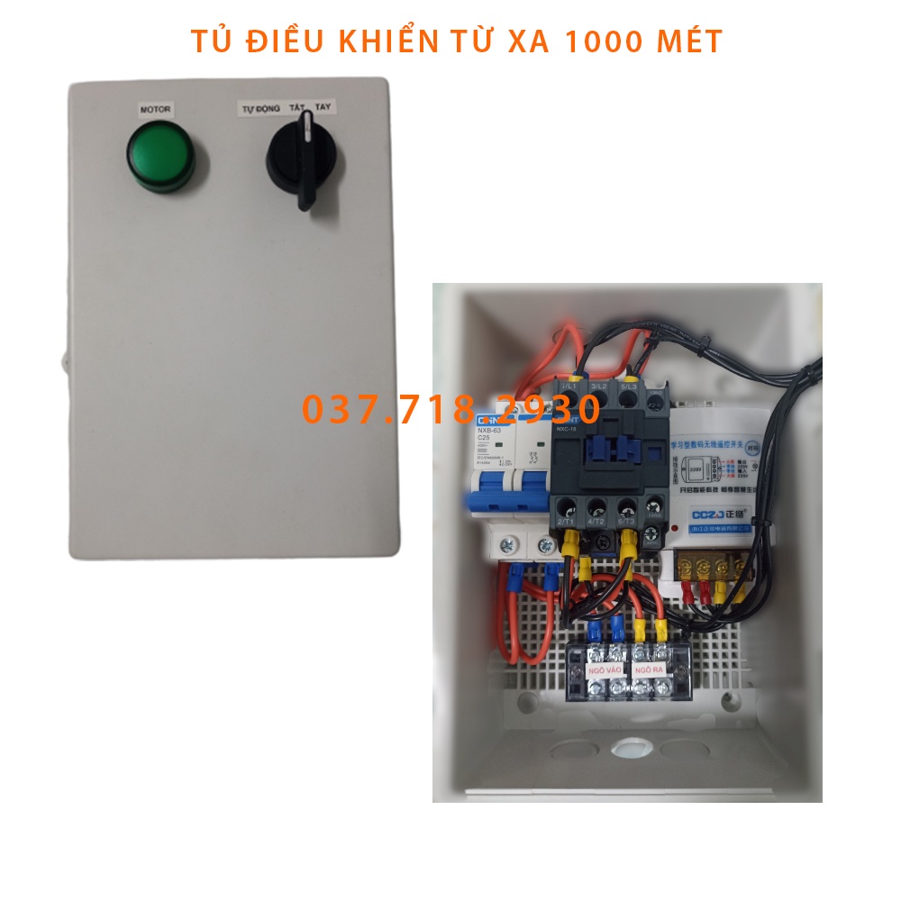 Bộ điều khiển bật tắt bơm nước từ xa 2.2kw 3HP