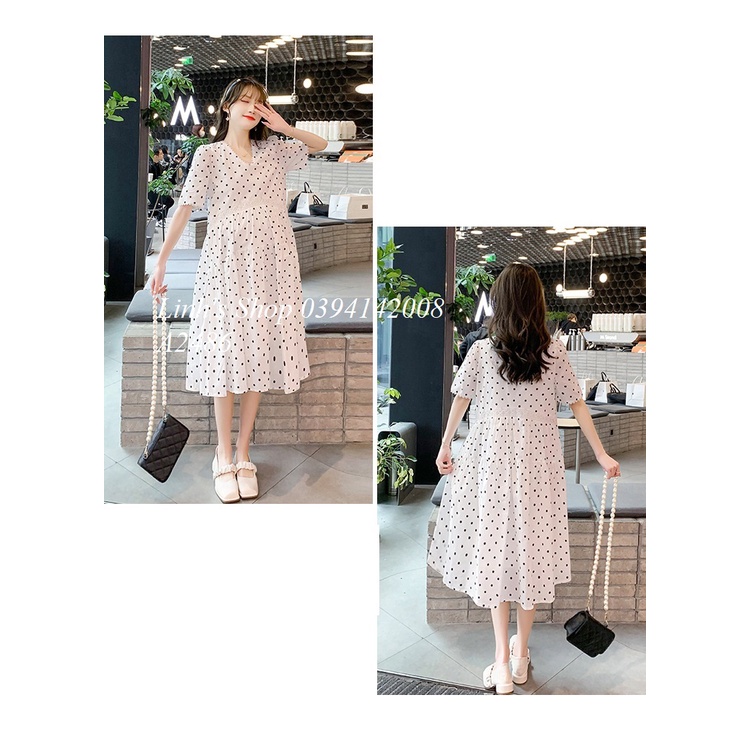 Váy Bầu Đầm Bầu Sơ Mi Hè A2486
