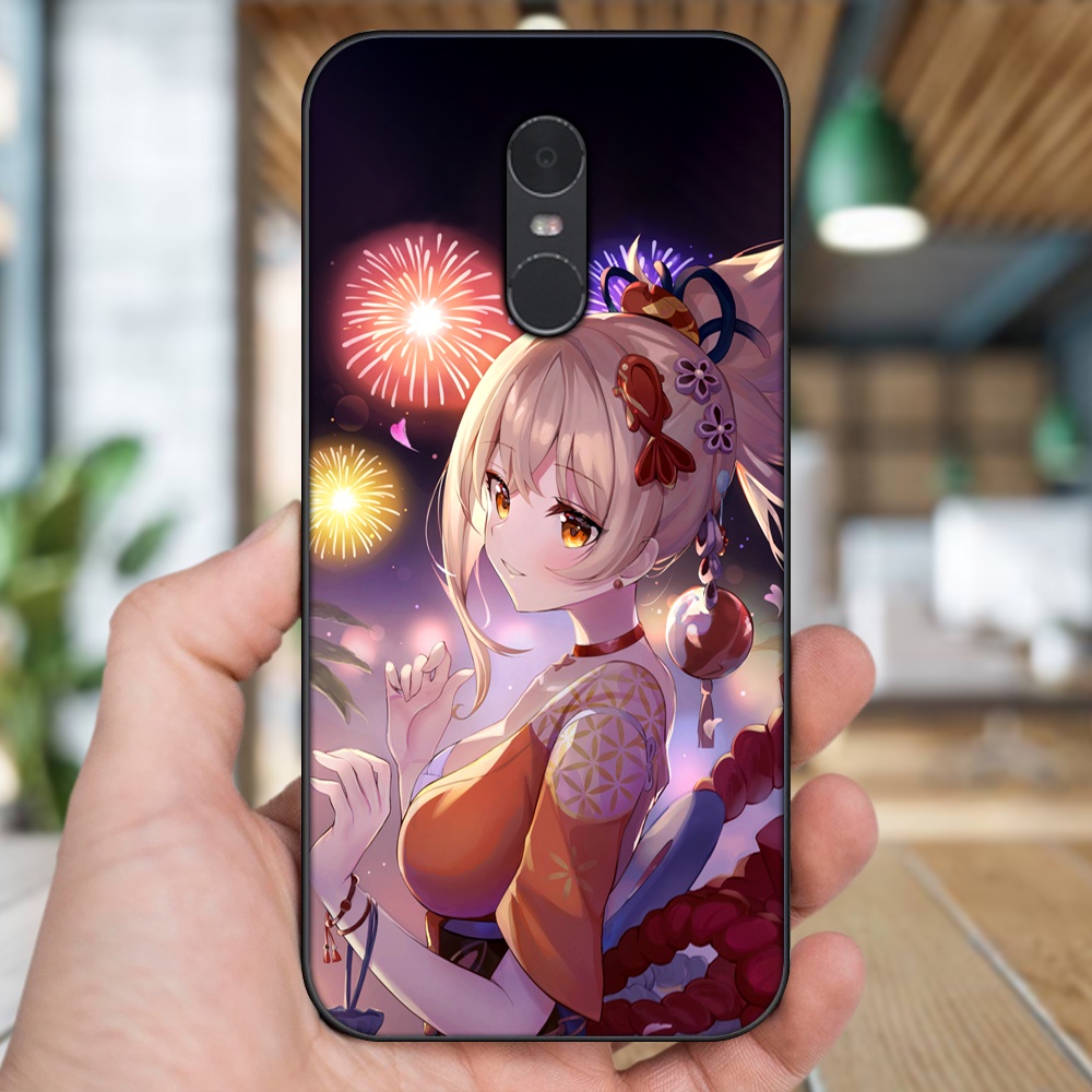 Ốp lưng Xiaomi Redmi Note 4, Note 4x viền đen in hình Yoimiya Genshin Impact