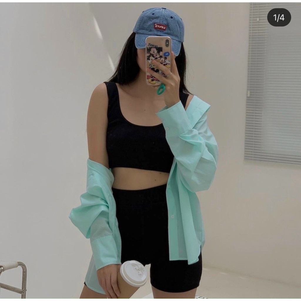 SƠ MI MÀU NỔI - HOT TREND - FREESIZE