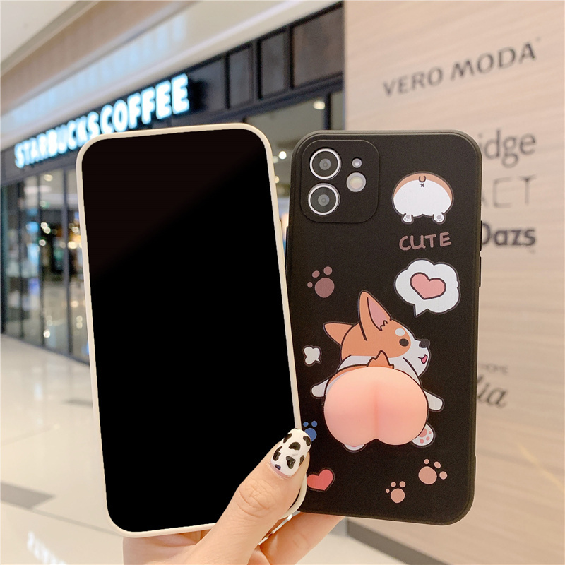 Ốp điện thoại dẻo in hình Corgi cho iPhone 12 Pro Max 12mini SE 2020 7plus 8plus xr xs 6plus 11 Pro Max XSMAX