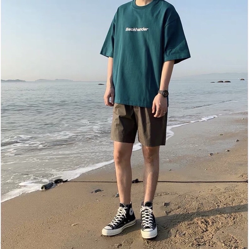 [ Rẻ vô địch ] Áo thun cotton tay lỡ dáng rộng unisex - backhanker