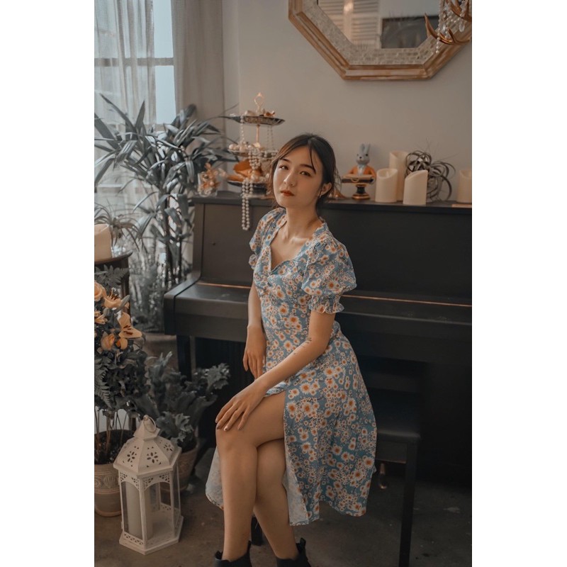 ĐẦM MAXI HOA XẺ TÀ