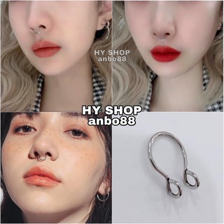 khuyên mũi kẹp mũi kẹp tai titan tròn không cần xỏ lỗ không dị ứng không gỉ không đen unisex bts