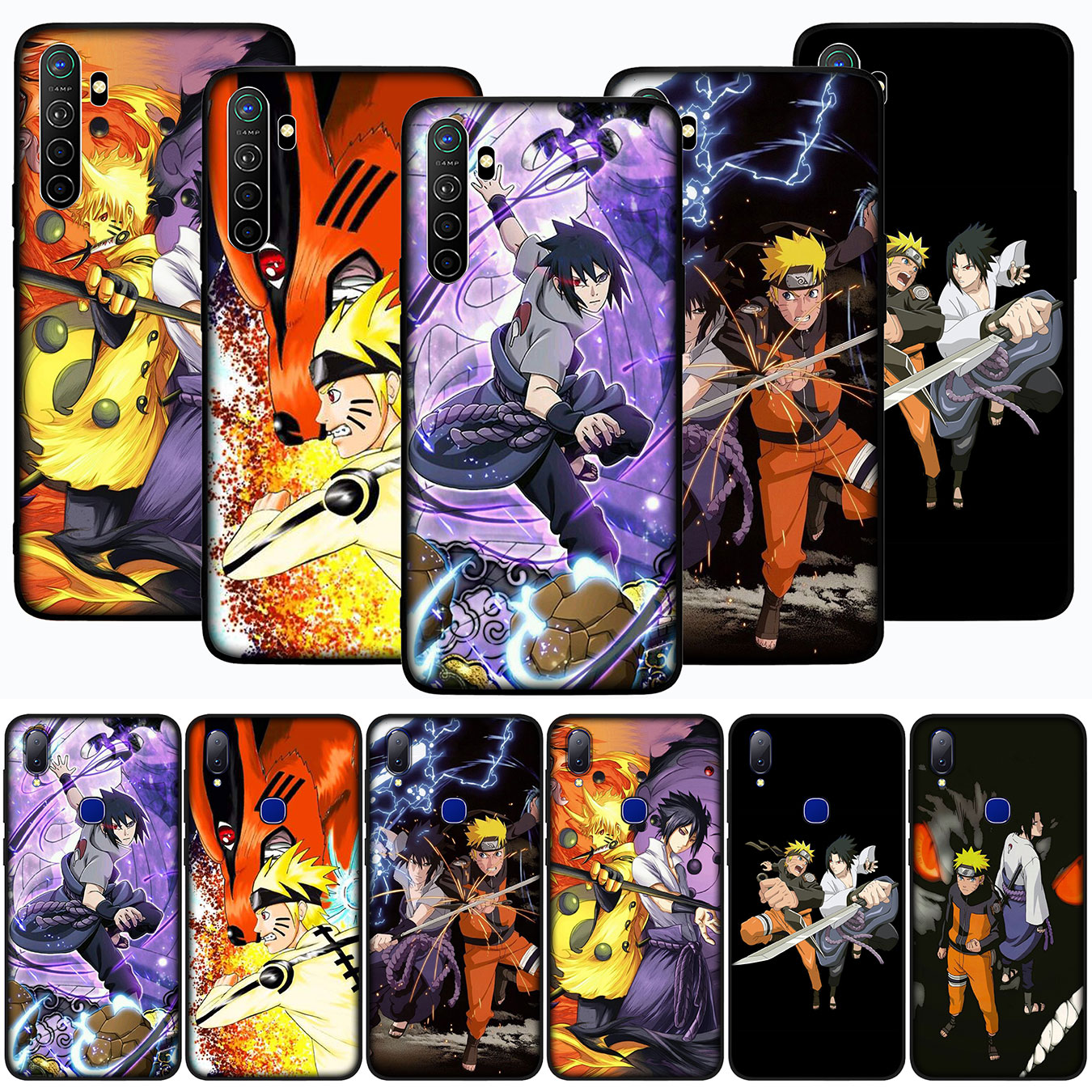 Ốp Điện Thoại Silicon Mềm Hình Naruto Vs Sasuke Cho Iphone 12 Mini 11 Pro Max Se 2020 12 Mini