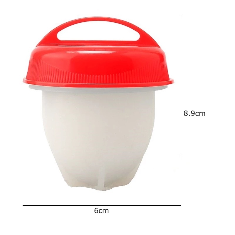 Khuôn Hấp Trứng/Làm Bánh Pancake Mini Bằng Silicone Cấp Thực Phẩm Chống Dính Có Nắp Cho Nhà Bếp