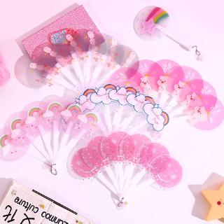 Quạt xếp cầm tay hình chú heo dễ thương