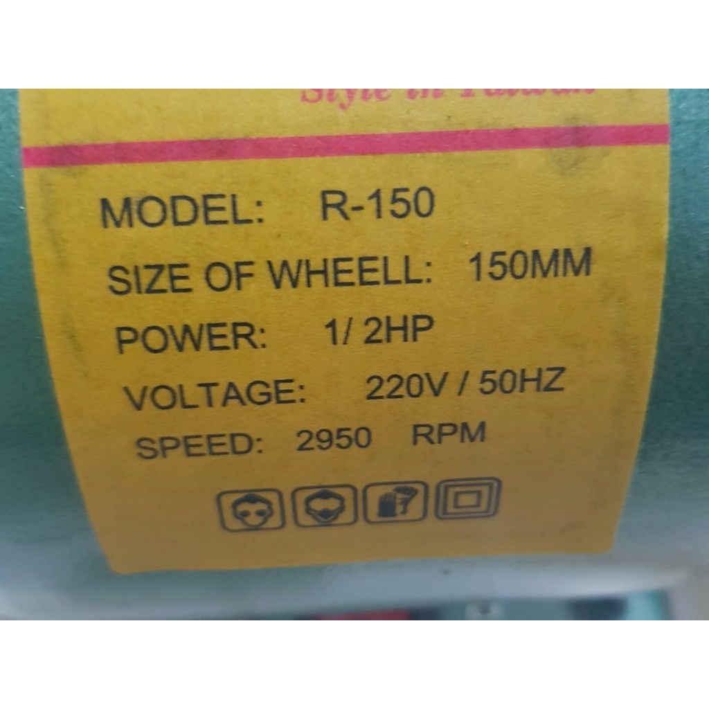 MÁY MÀI  2 ĐÁ  1/2HP  CHÍNH HÃNG BENCH  GINDER  380W