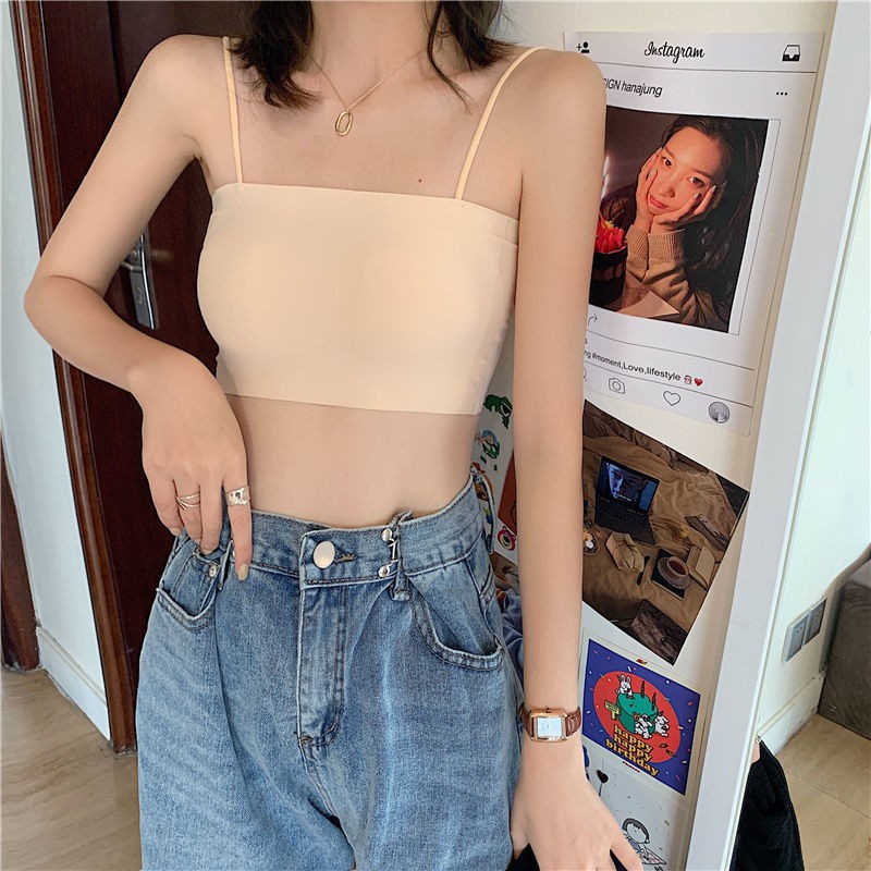 Áo 2 dây bra chất thun tăm loại 1 co giãn 4c