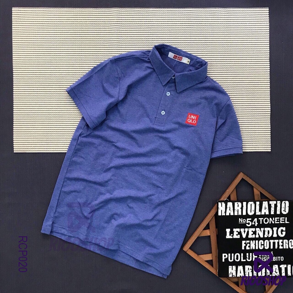 Áo thun nam có cổ cotton trơn tay ngắn form rộng cao cấp RCP020 - áo polo nam đẹp Riooshop