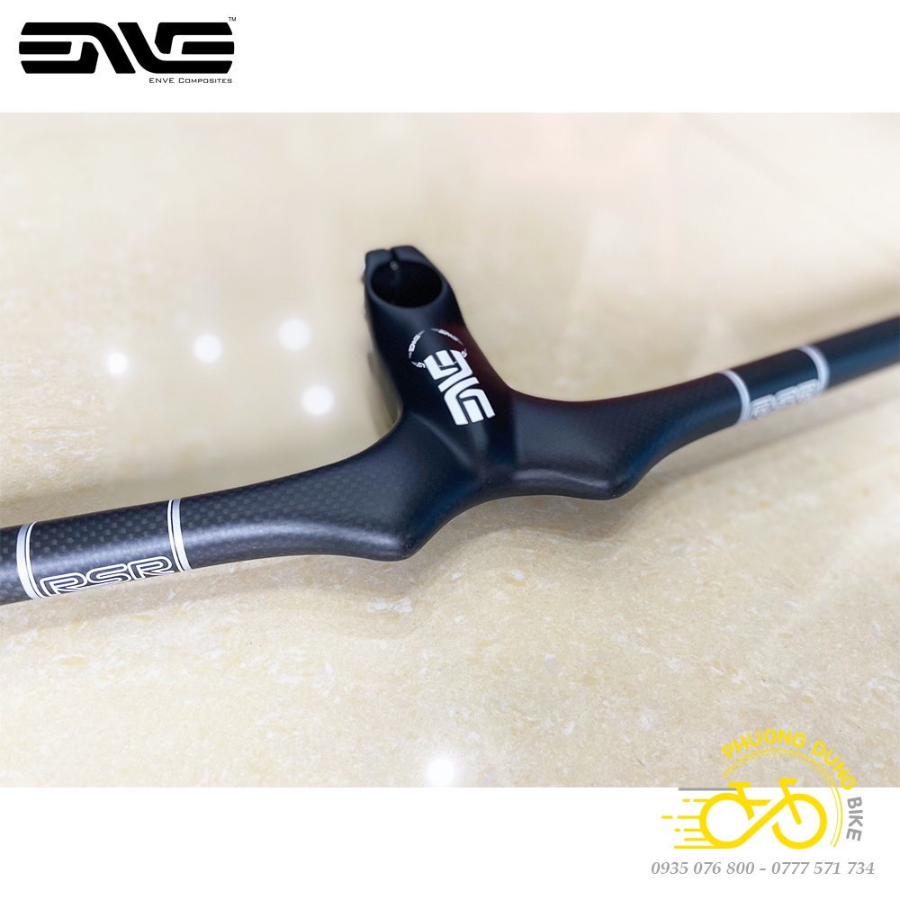 Ghi đông liền pô tăng xe đạp MTB Carbon T800 ENVE 90/100/110mmx700mm