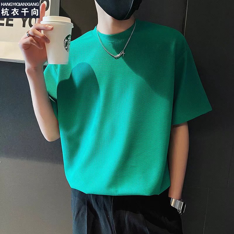 Áo Sơ Mi Tay Ngắn Thời Trang Dành Cho Nam áo phông nam form rộng lụa Hàn Quốc áo thun nam tay lỡ Simple Fashion áo phông trắng