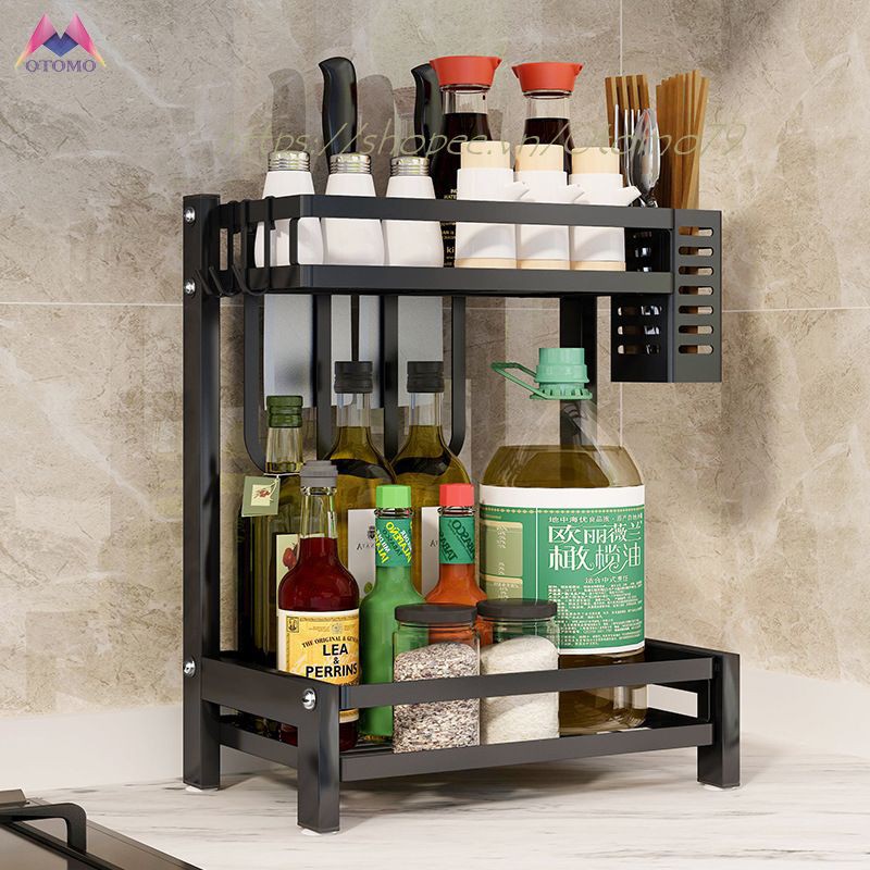 Kệ Để Gia Vị Nhà Bếp Thế Hệ Mới, Hàng Loại 1 FULL Phụ Kiện