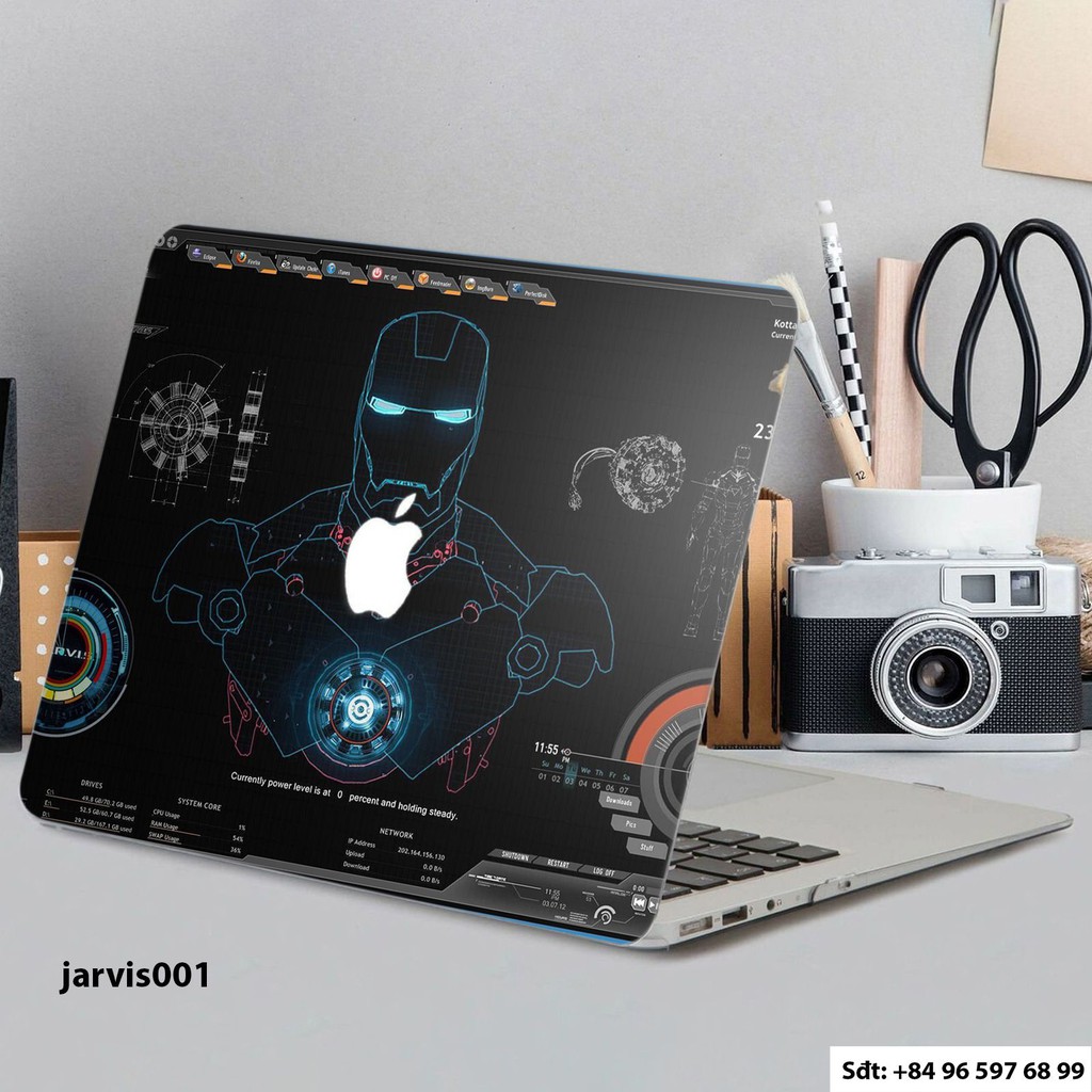 Skin dán Macbook Pro hình Jarvis (chọn mẫu và mã máy trong phân loại)