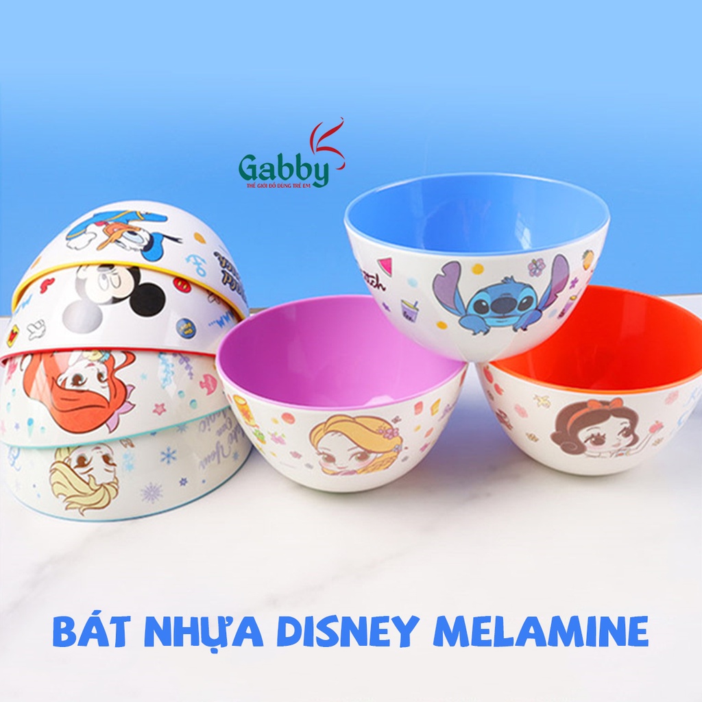Bát Ăn Dặm D-i-s-n-e-y Melamine Cho Bé (Mickey, Donald, Ariel, Snow White, Cinderella, Stitch, Elsa, ...)
