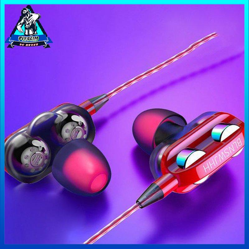 [Fitslim] Fashion Wired Ear Stereo Headphone Bass Subwoofer For Phone Sport Headset