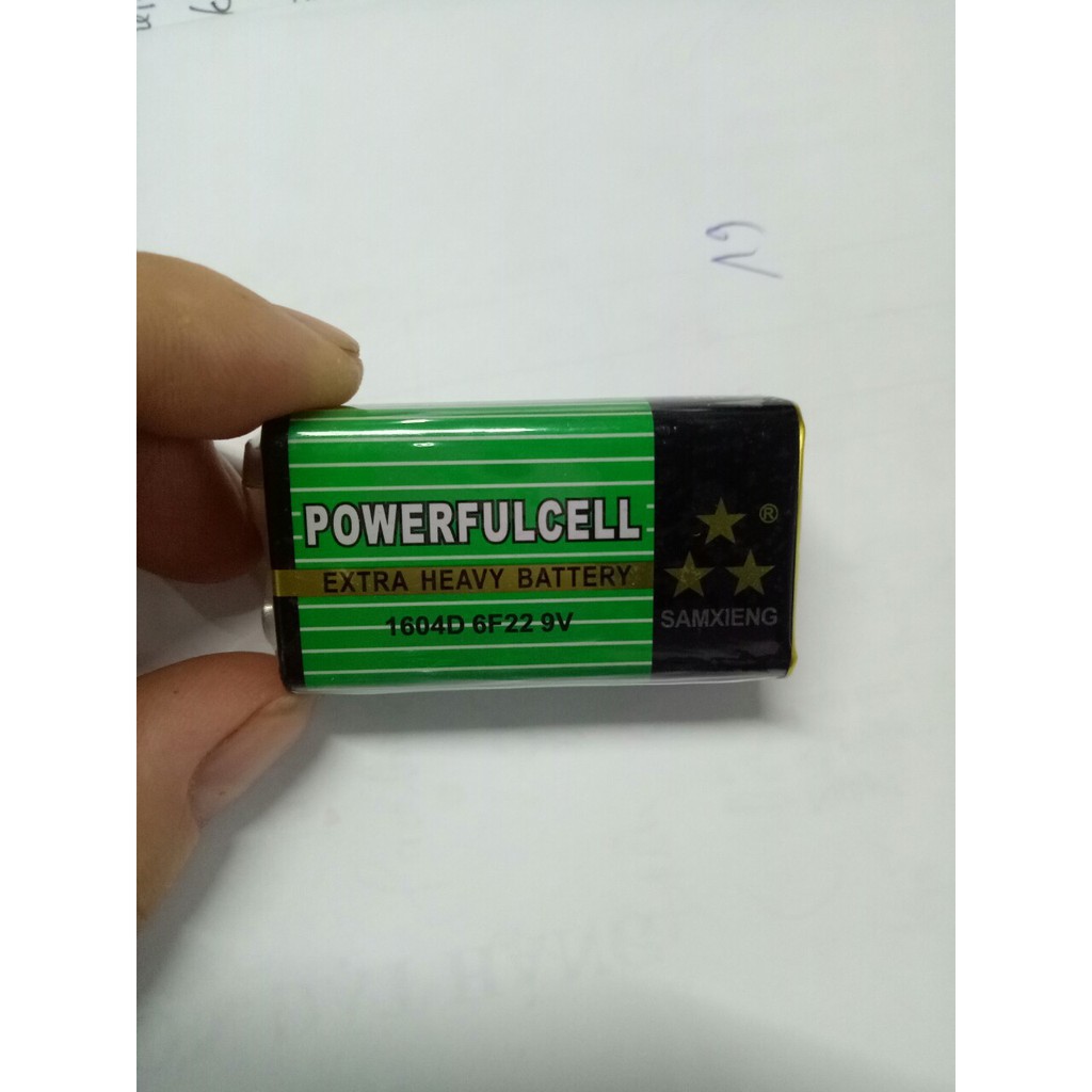 Pin 9v đầu âm dương Pouwerfulcell -dc1421