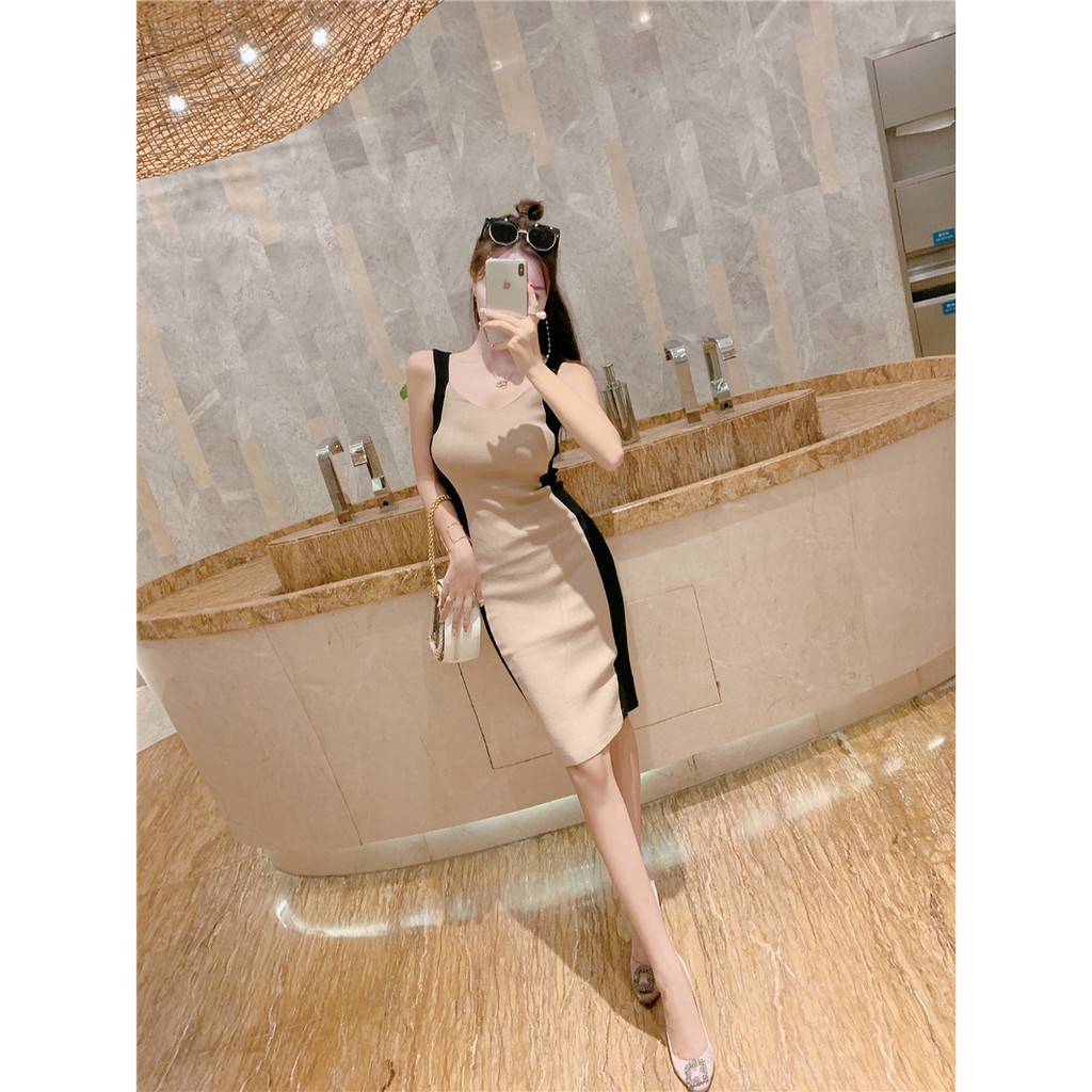 Đầm body ❄ FREESHIP ❄ Váy 2 dây phối màu thời trang XIXO - DAM0013 | BigBuy360 - bigbuy360.vn