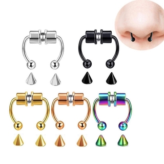 1 Cặp Khuyên Mũi Nam Châm Inox