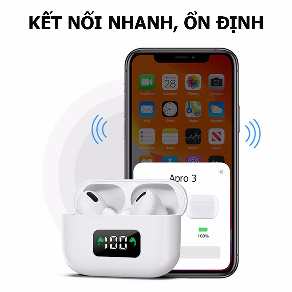 Tai nghe bluetooth Apro 3, tai nghe thế hệ mới với cải tiến thiết kế nhỏ gọn, cảm ứng thông minh, âm thanh chất lượng