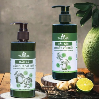 Bộ Dầu Gội Xả Dưỡng Tóc Bồ Kết Vỏ Bưởi Tabaha 300ml