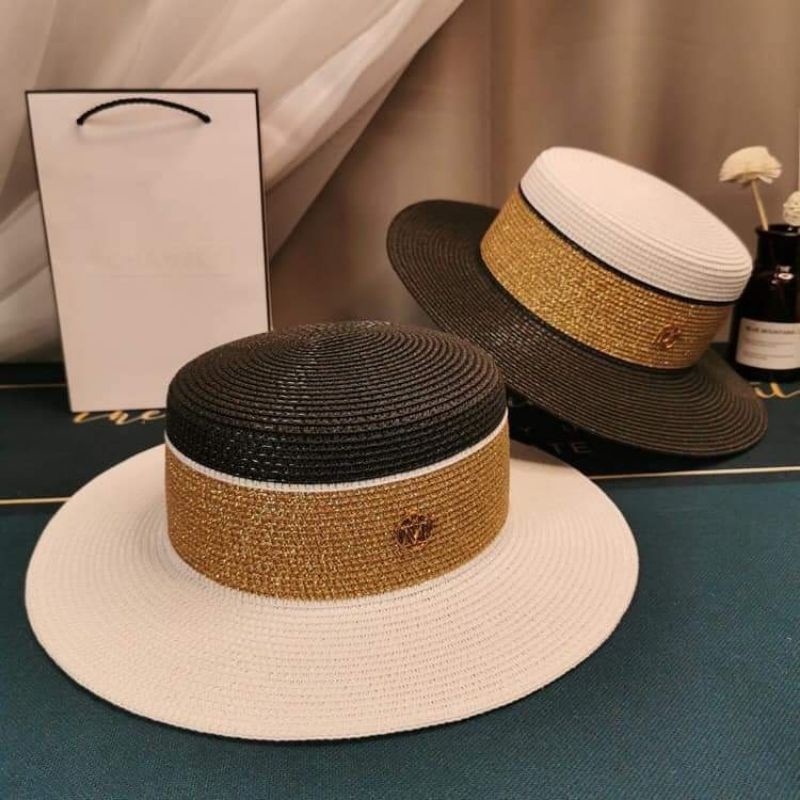 Mũ cói phớt đi biển thời trang sang chảnh