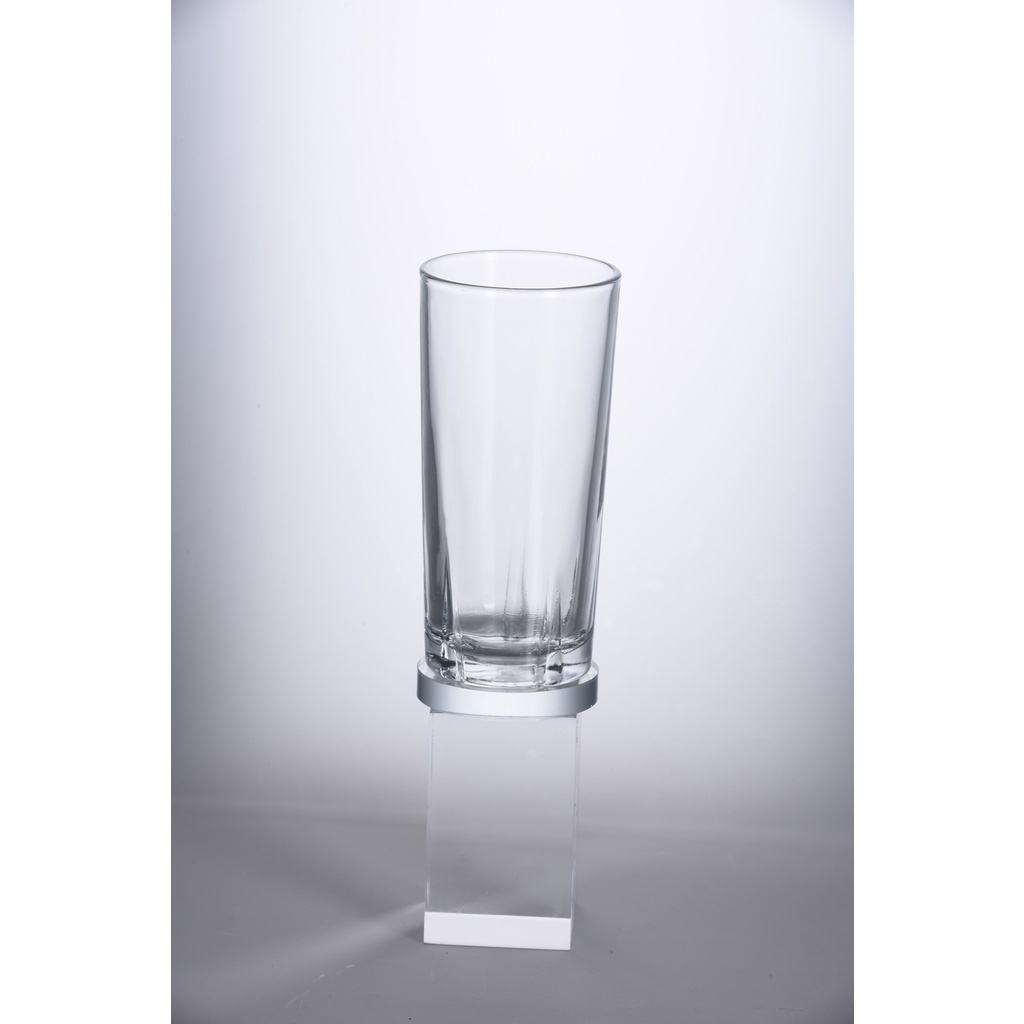 Bộ 6 cốc cao 4 rãnh khía đáy thủy tinh LOTUS GLASS VTC07 trong suốt cao cấp, an toàn, dùng để uống nước ép, sinh tố, sữa