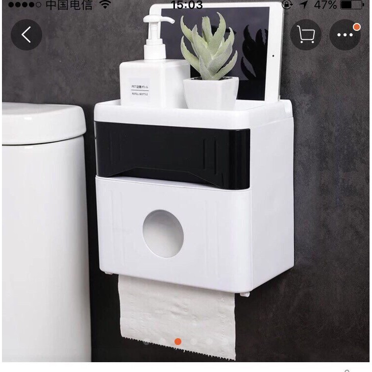 Kệ để giấy vệ sinh 2 ngăn loại mới tiện lợi
