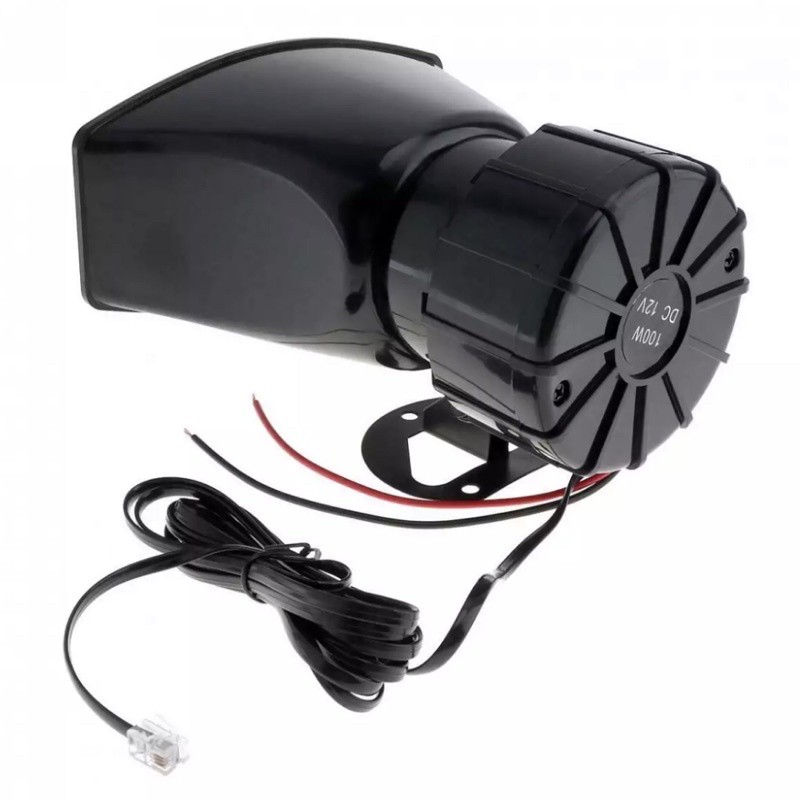 Còi Báo Động Cảnh Báo Âm Thanh 100W 12V 7 Âm Thanh Loa Lớn Xe Tải Cảnh Sát Cứu Hỏa + Hệ Thống MIC